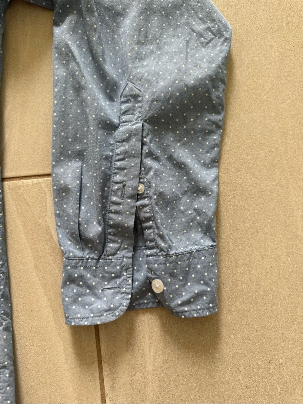 J.Crew Slim Fit XL Blue White Dot Button Down Shirt Mens Long Sleeve